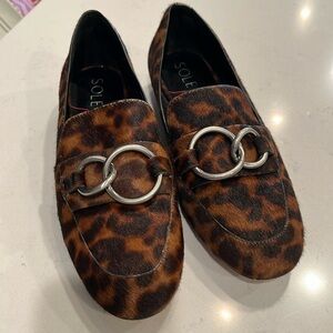 Sole Society dyed calf fur loafers